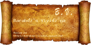 Barabás Viviána névjegykártya